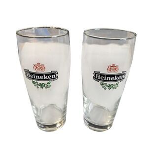 Two (2) Heineken Beer Glasses